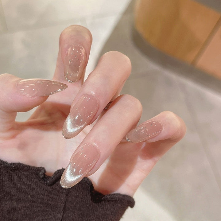 Artificial nails with elegant glitter fringe Kalsten
