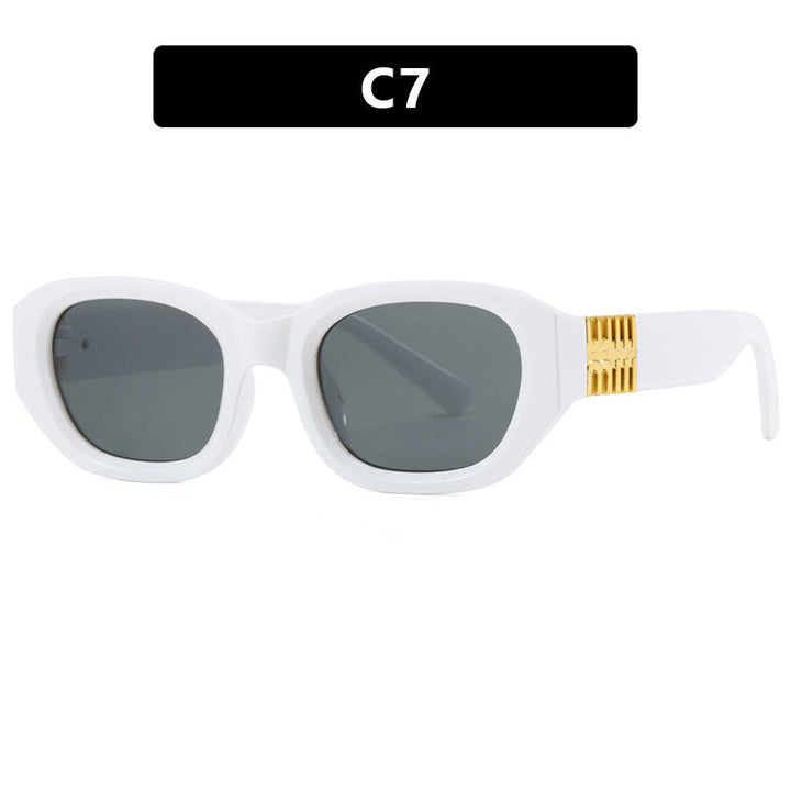 Women's fashionable sunglasses with unique, geometric design and elegant accents Kalsten