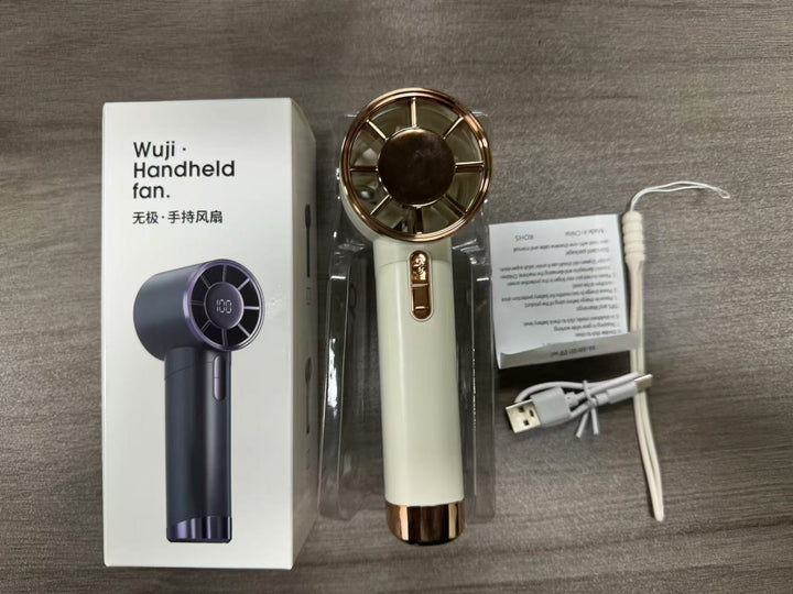 Ladies Portable Hand Fan with LED Display and Various Speed Levels Kalsten