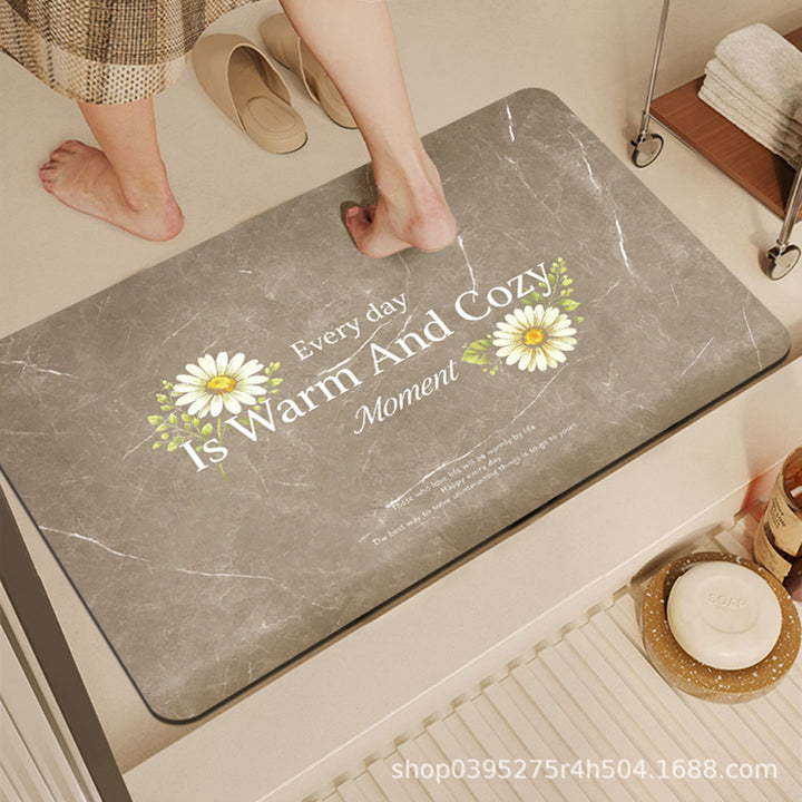Inspirational Quote Bathroom Mat