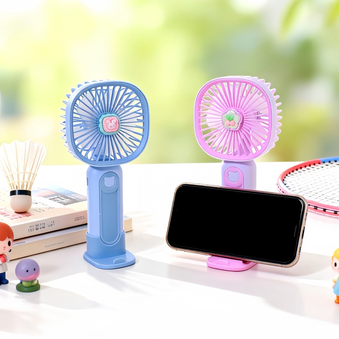 Women's Portable Handheld Fan with Ergonomic Design and USB Connection Kalsten