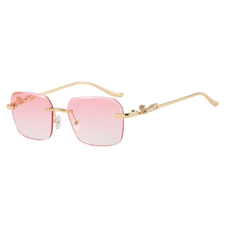 Women's fashionable square sunglasses with elegant gold frame and protective UV filter Kalsten