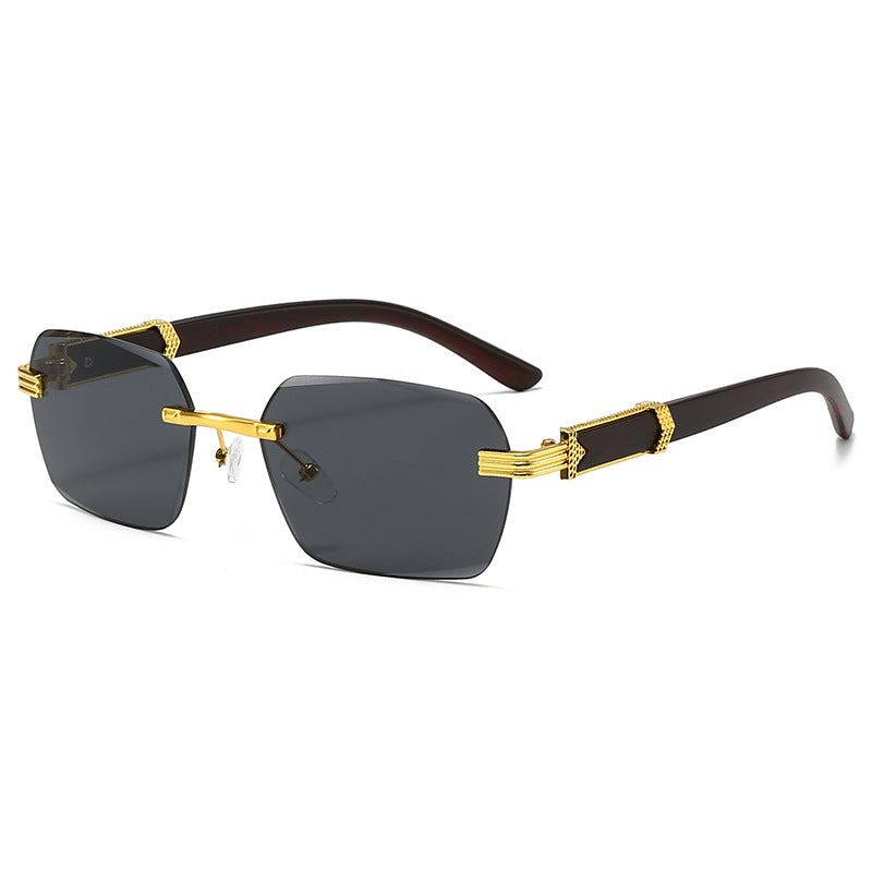 Women’s fashionable square sunglasses with golden accents Kalsten
