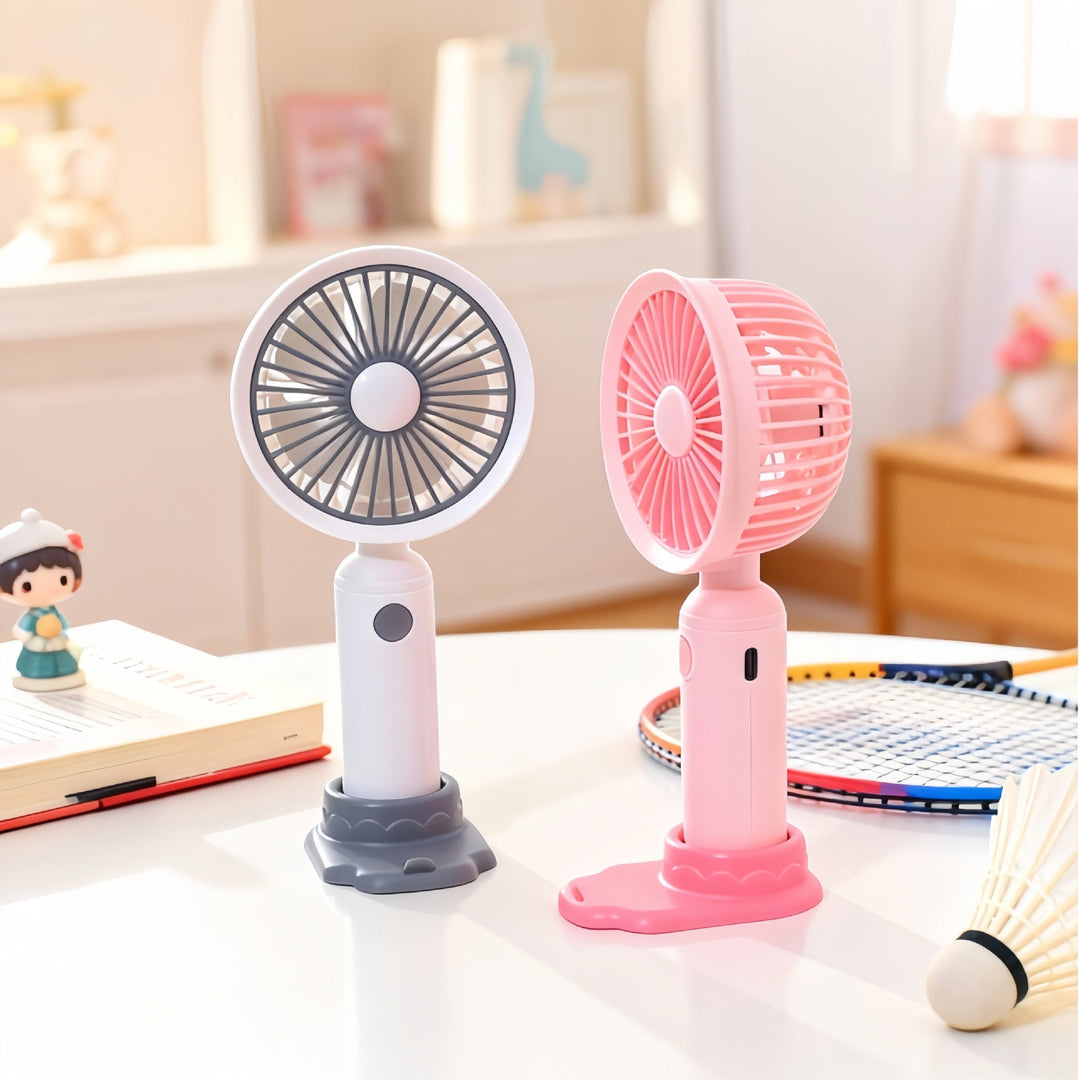 Women's Portable Table Fan with Rechargeable Battery and Flexible Tilt Angle Kalsten