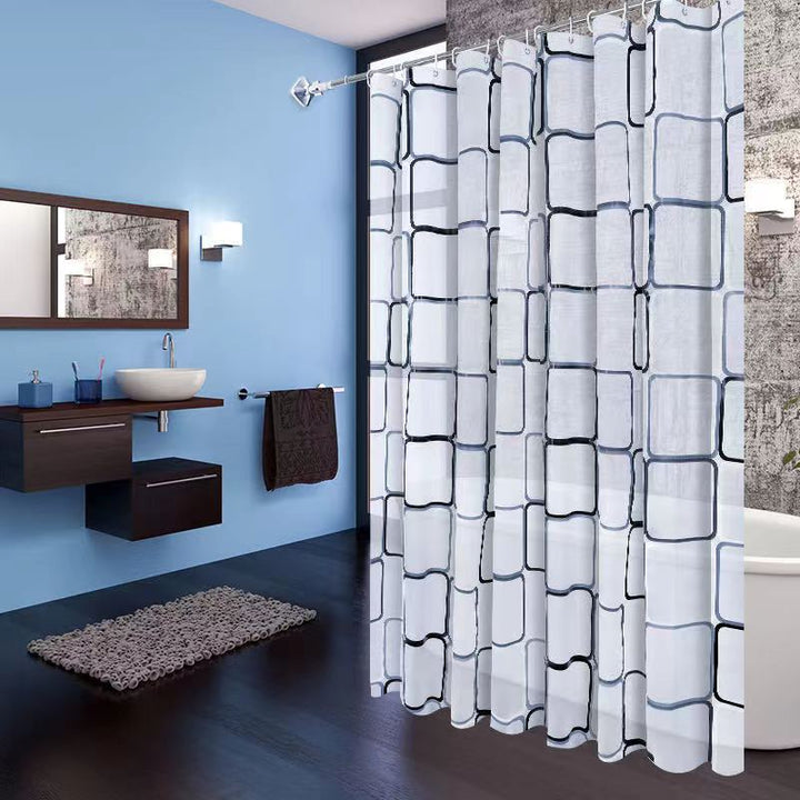 Minimalist Grid Pattern Shower Curtain Kalsten