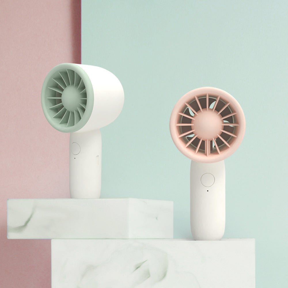 Unisex portable hand fan with closed turbine fan, quiet operation and rechargeable battery Kalsten