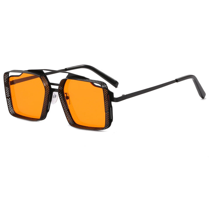 Women's square glasses with perforated, modern frame Kalsten