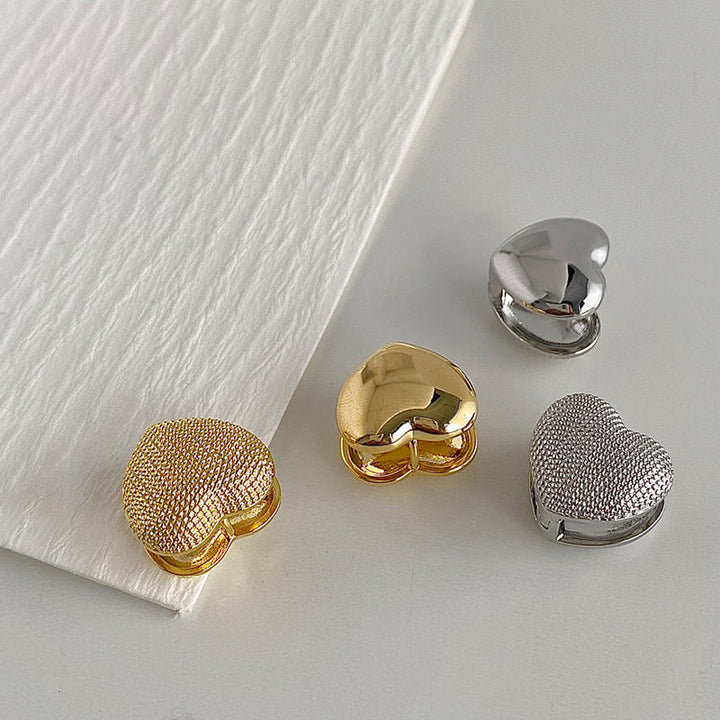 Finely Crafted Heart Stud Earrings Kalsten