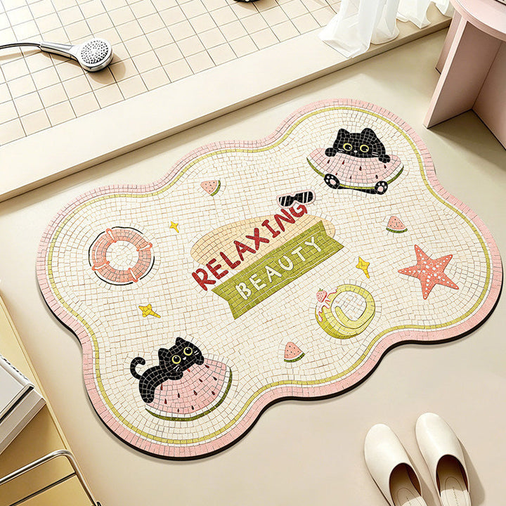 Fun-Themed Bathroom Mat Kalsten