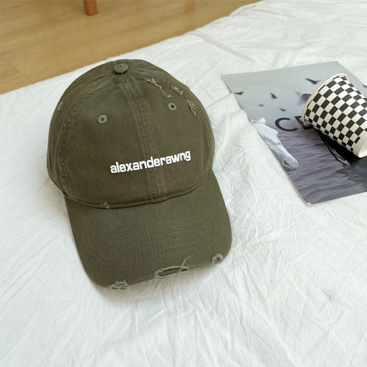 Unisex Distressed Cotton Baseball Cap Kalsten