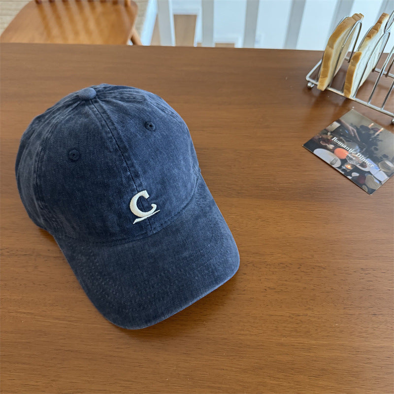 Men's Vintage-Inspired Washed Denim Cap Kalsten