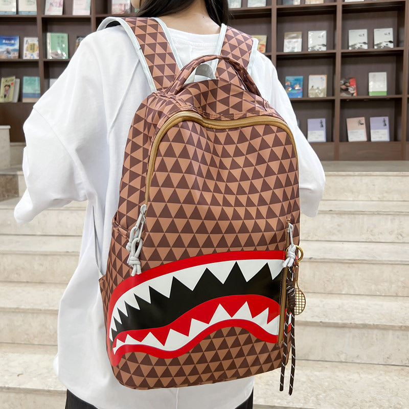 Backpack with Unique Shark Motif Kalsten