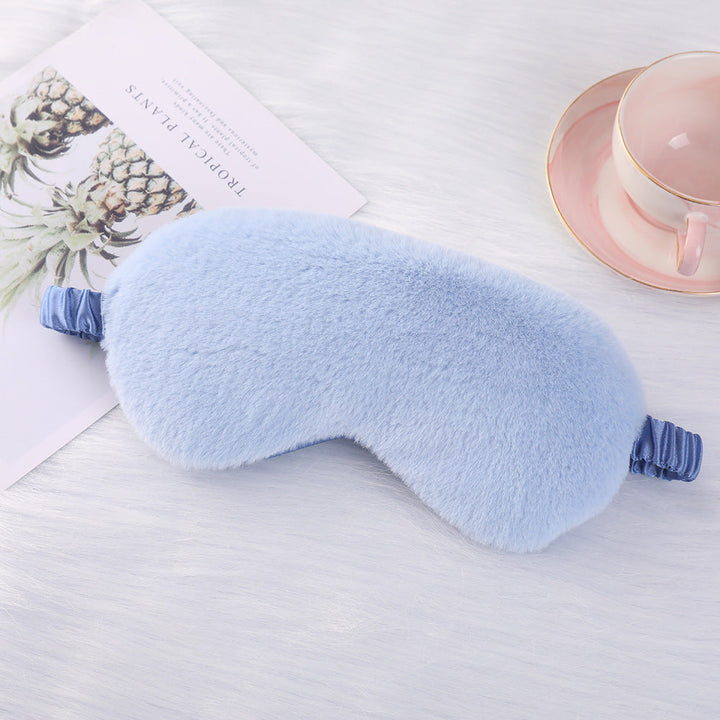 Women's cozy sleep mask made of plush with adjustable elastic band and lightproof inner lining Kalsten