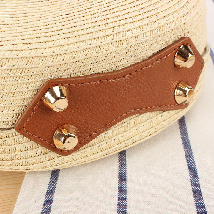 Round Basket Bag with Elegant Leather Handle Kalsten