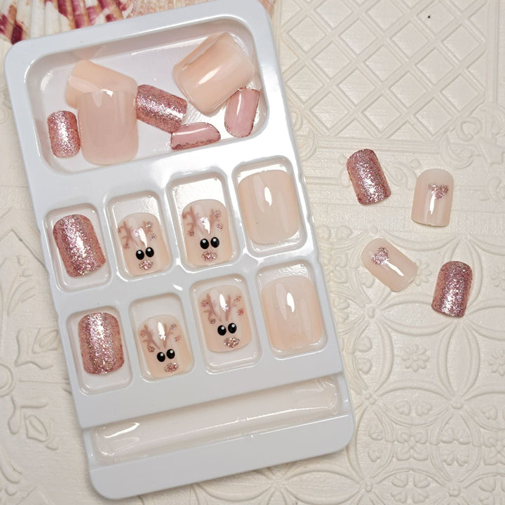 Artistic Glitter Press-On Nail Set Kalsten