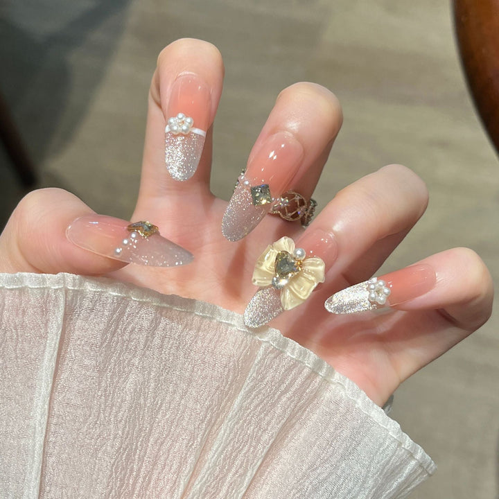 Glamorous Rhinestone-Embellished Nail Art Extensions Kalsten