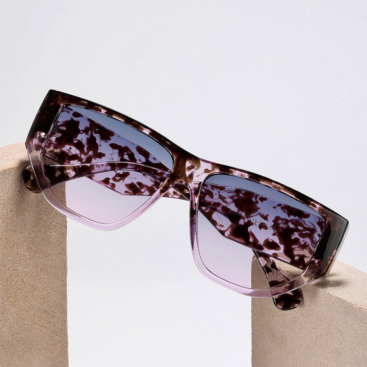 Women's trendy square sunglasses with modern tortoise pattern Kalsten