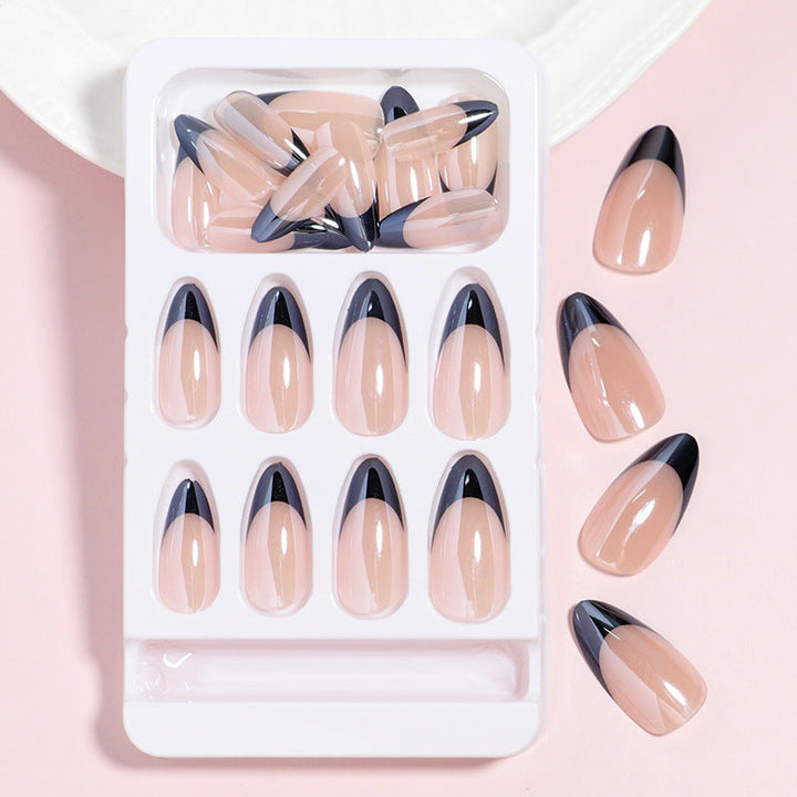 Elegant French Tip Press-On Nail Art Set Kalsten