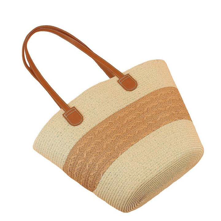 Fan bag with faux leather carrying handles Kalsten