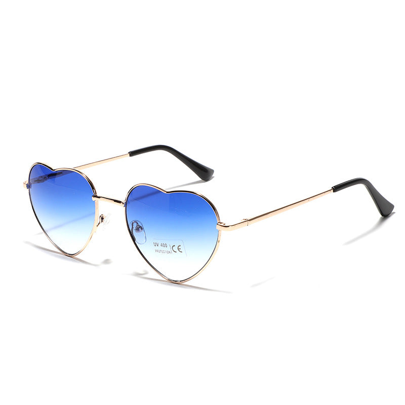 Women's Heart-shaped Sunglasses with UV Protection and Delicate Frame Brehn