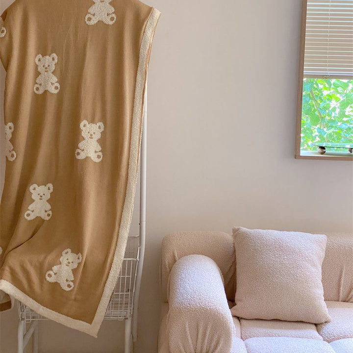 Unisex plush blanket with cute bear designs Kalsten