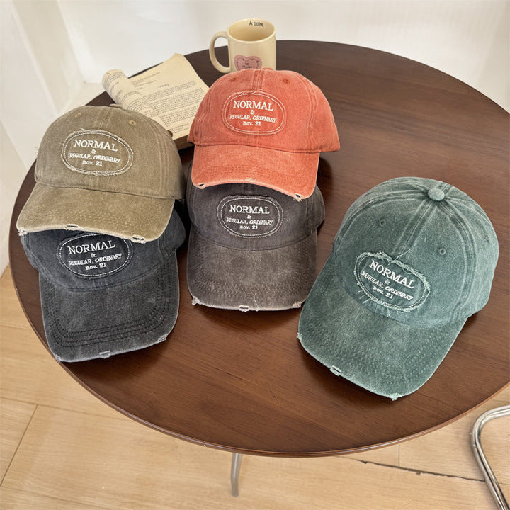 Men's Casual Distressed Cotton Baseball Cap Kalsten