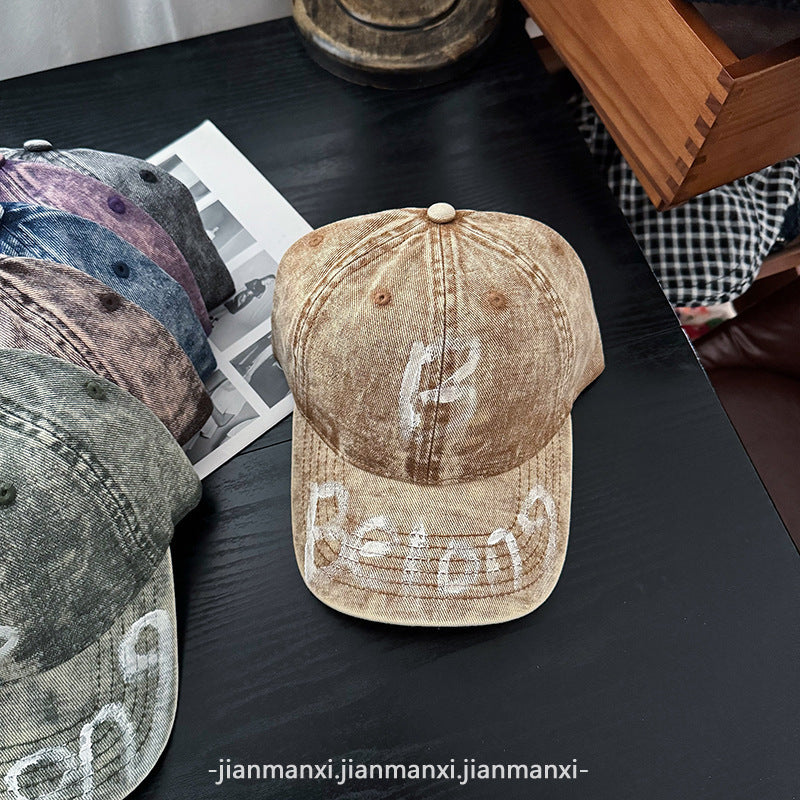 Women's Distressed Denim Adjustable Baseball Cap Kalsten