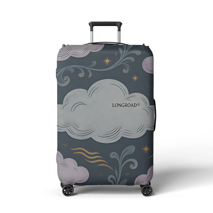 Women’s suitcase cover with floral lavender pattern Kalsten