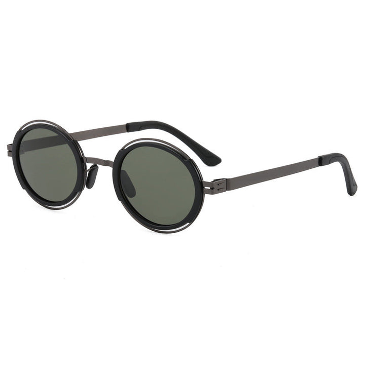 Women's fashionable round sunglasses with elegant metal frame Kalsten