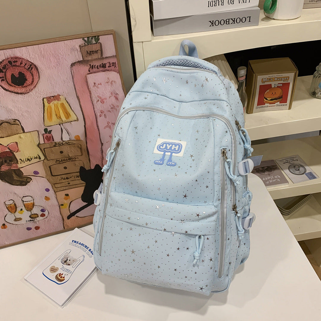 Star-Print Fashion School Backpack Kalsten