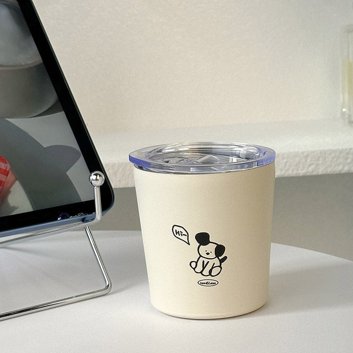 Ladies Insulated Drinking Cup with Charming Dog Design Kalsten