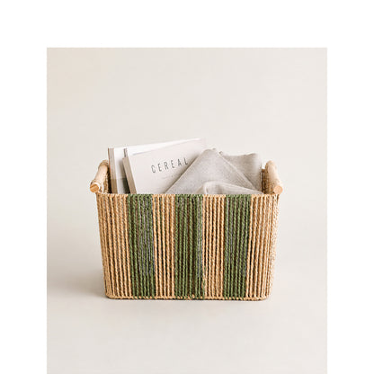 Elegant storage basket with sturdy handles Acalora
