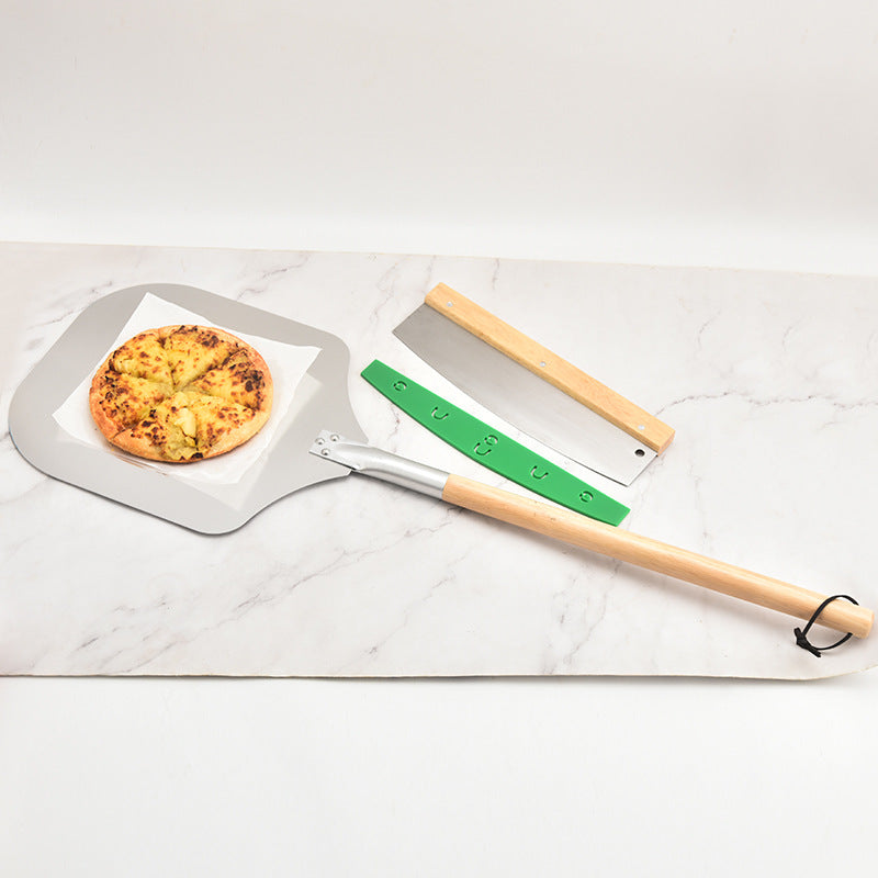wooden handled long-reach aluminum pizza peel Kalsten