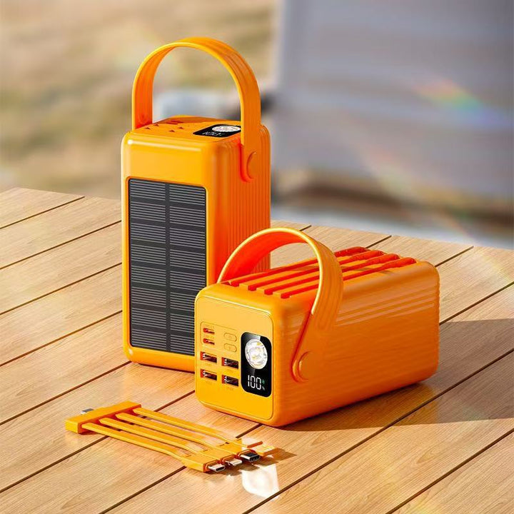 Portable Solar Power Bank with Integrated LED Light and Fast Charging Function Kalsten