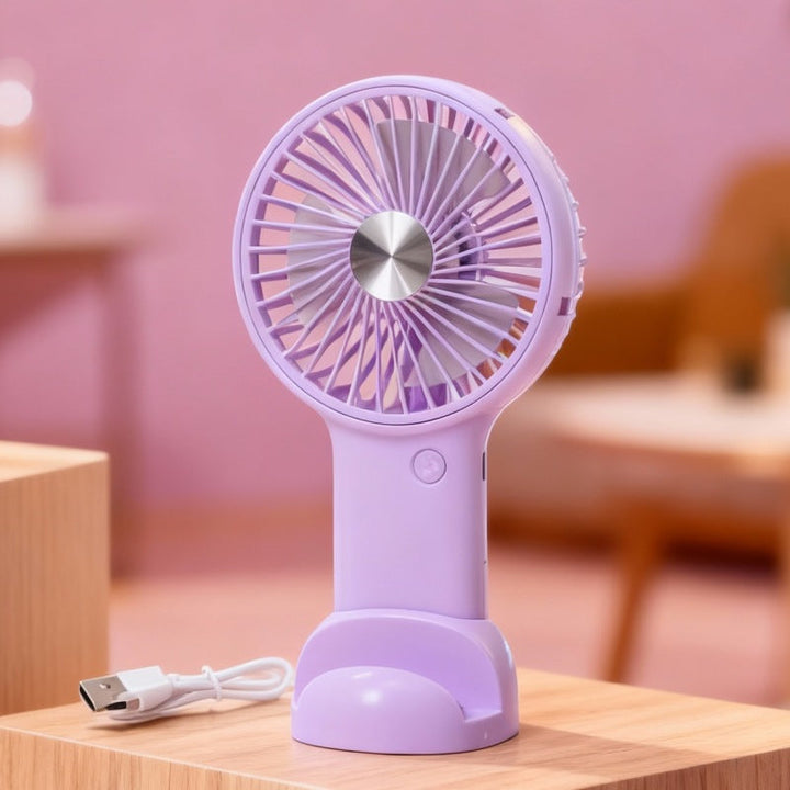 Women's Portable Handheld Fan with Powerful Battery and USB Charging Function Kalsten