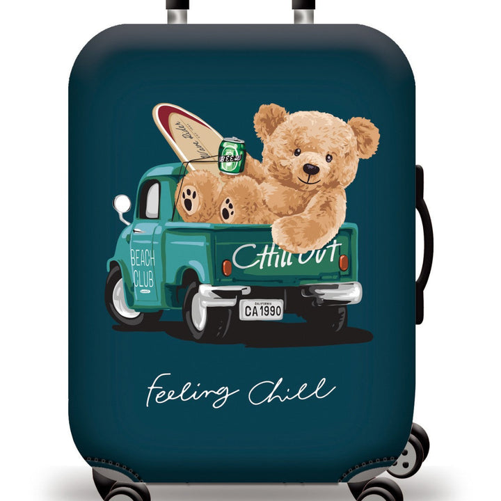 Unisex nan Kids Trolley Suitcase with cute teddy bear design, hard shell, telescopic handle and four swivel wheels Kalsten