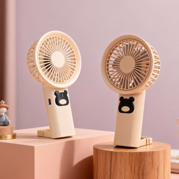 Women Portable Hand Fan with Cute Bear Design Kalsten 1781628530