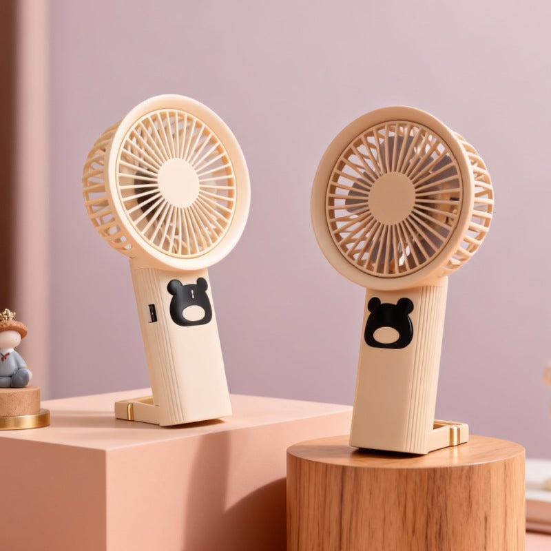 Women Portable Handheld Fan with Cute Bear Design Kalsten
