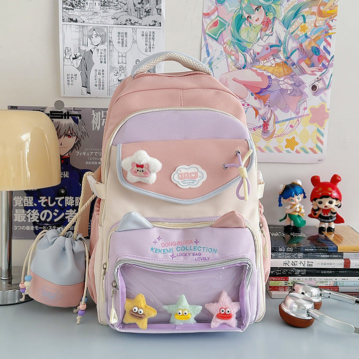 Cute Cat-Eared School Backpack