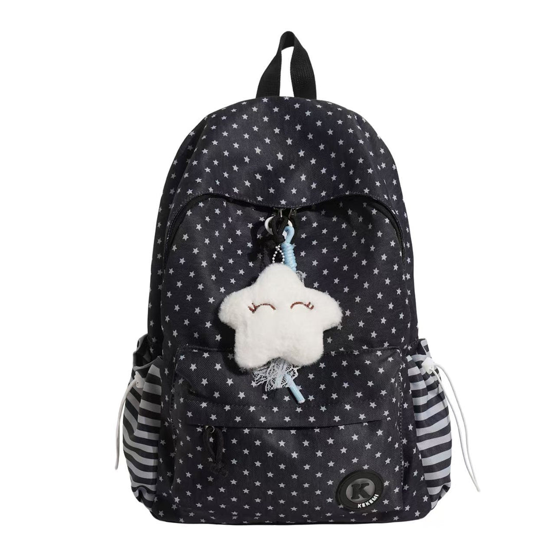 Star-Patterned Plush Backpack Kalsten