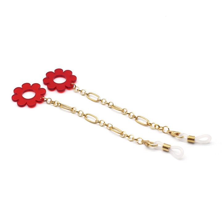 Flower-Patterned Eyewear Retainer Chain Kalsten