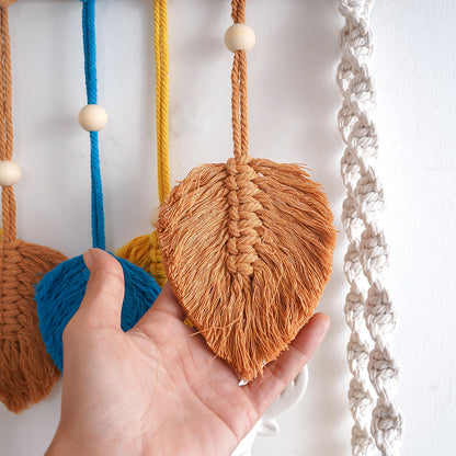 Macrame Leaf Wall Hanging Shelf Acalora