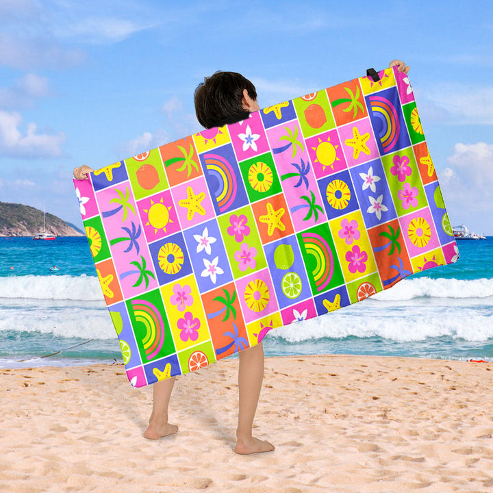 Beach blanket with colorful cupcake design Kalsten