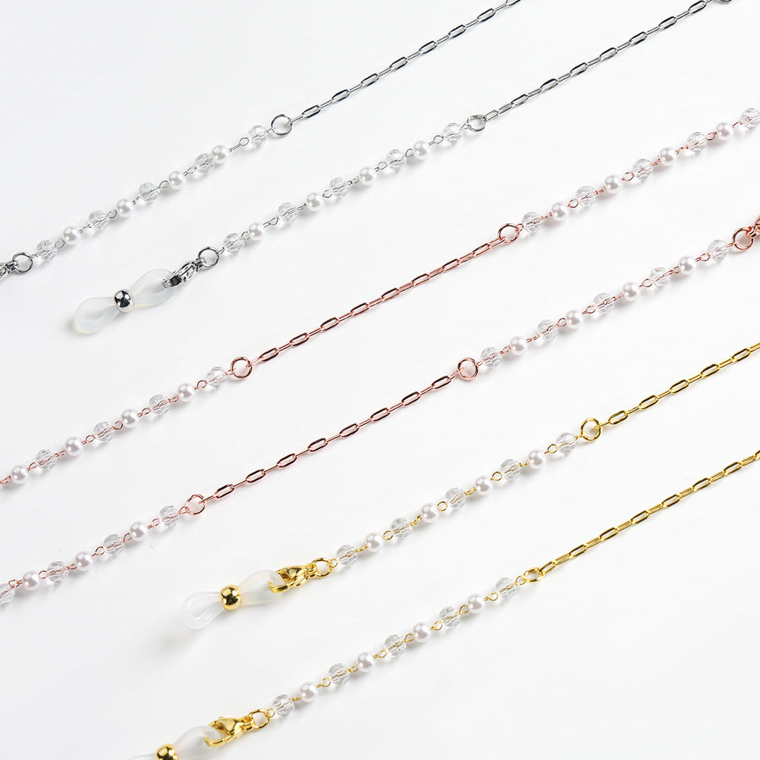 Elegant Pearl-Accented Eyewear Chain Kalsten