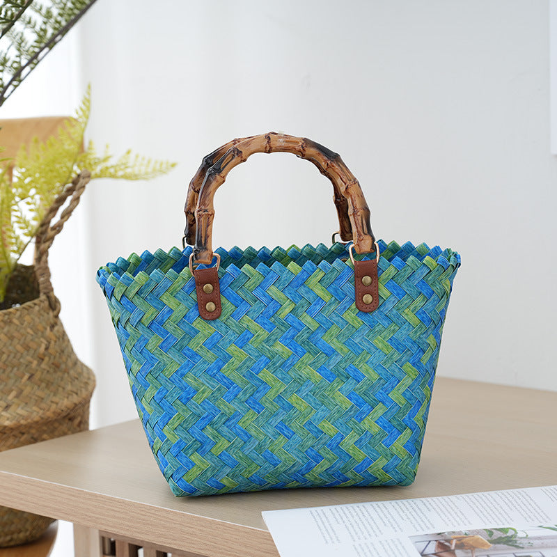 Handbag Made of Woven Bast Kalsten