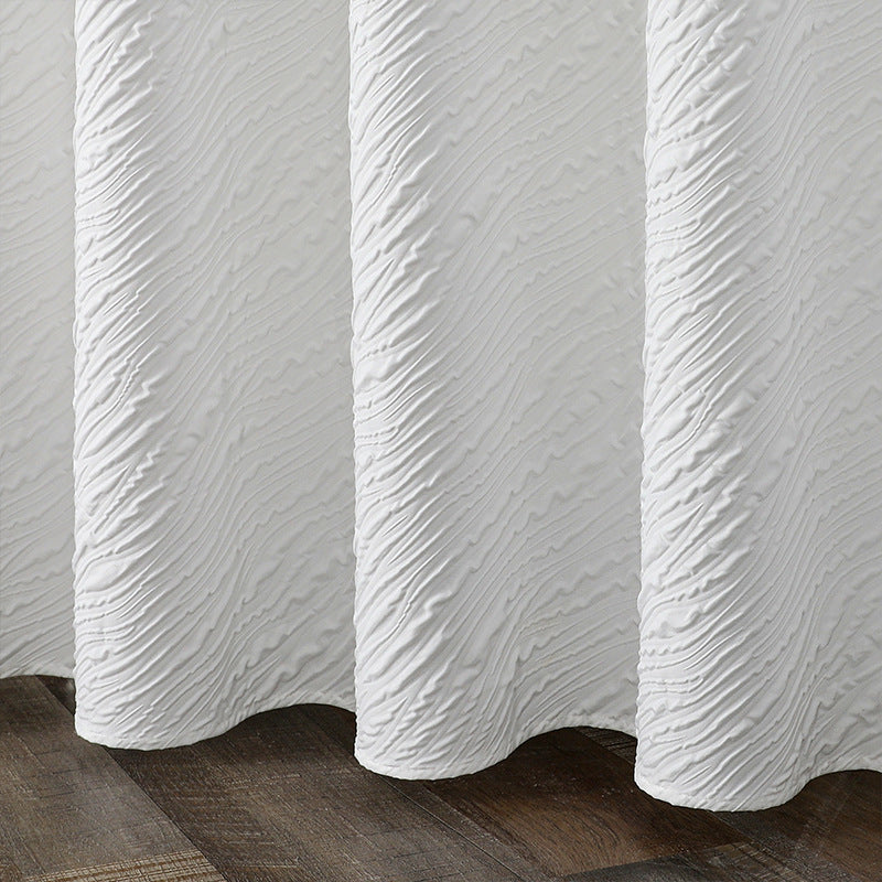 Textured Leaf Pattern Shower Curtain Kalsten