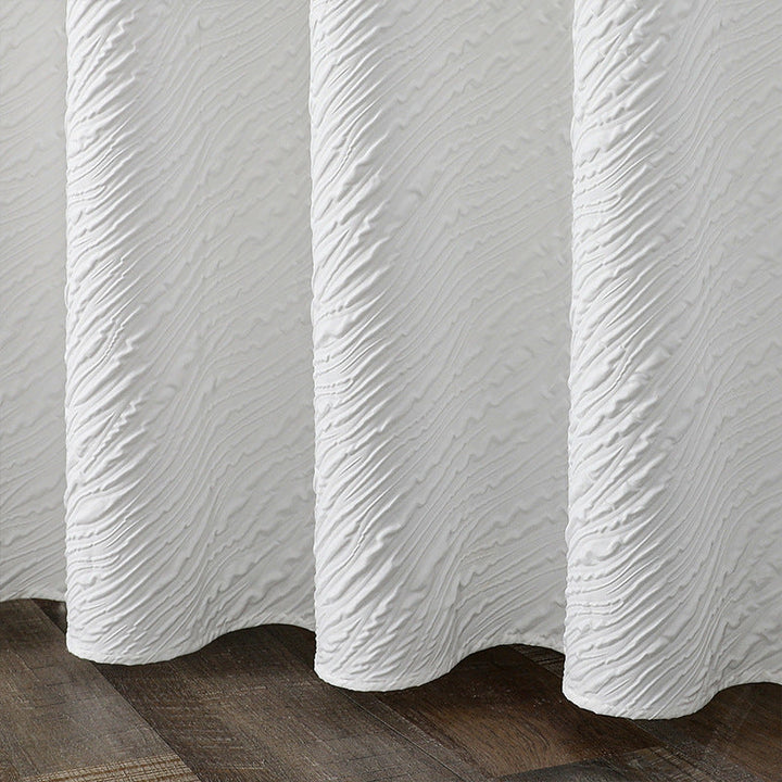 Textured Leaf Pattern Shower Curtain Kalsten