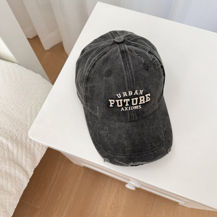 Men's Distressed Cotton Adjustable Baseball Cap Kalsten