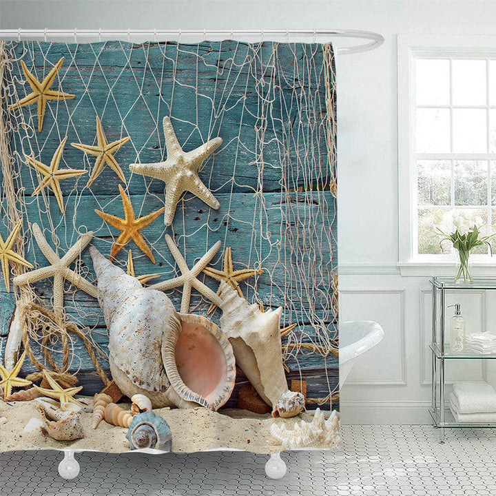 Coastal-themed Shower Curtain Kalsten