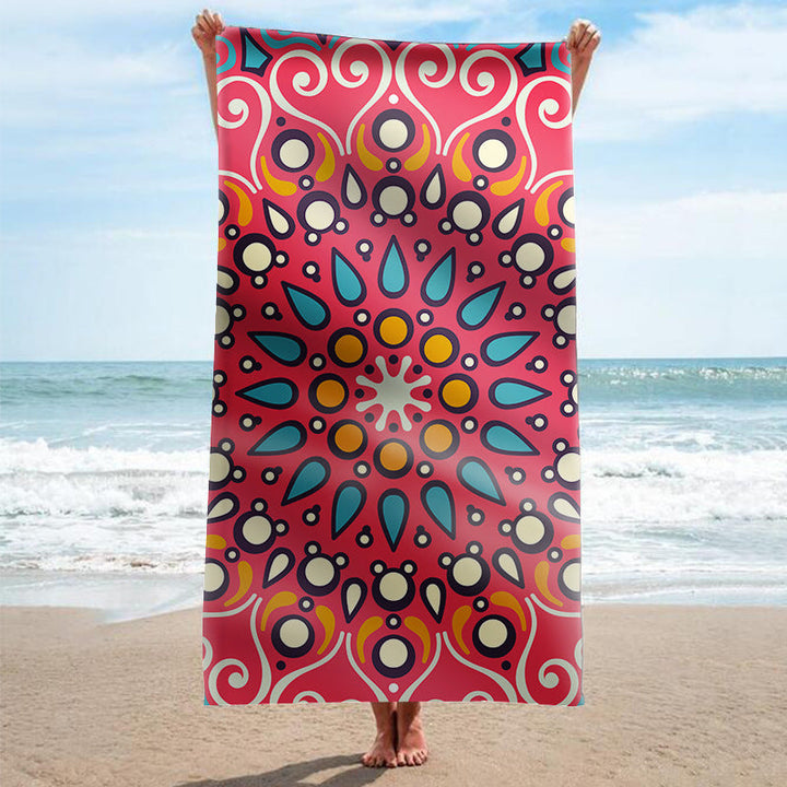 Beach towel with artistic mandala design Kalsten